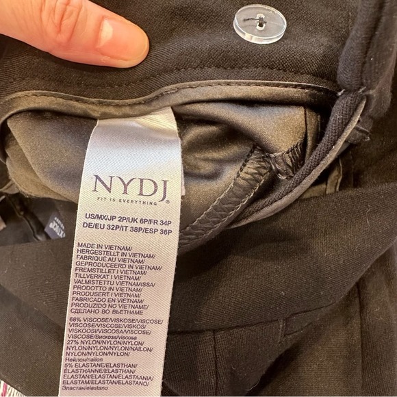 NYDJ Lift Tuck Technology Slim Trouser Pants In Ponte Knit Straight Leg Size 2P - Picture 10 of 11